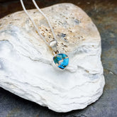 Turquoise Bronze Triangulo Silver Necklace (56)